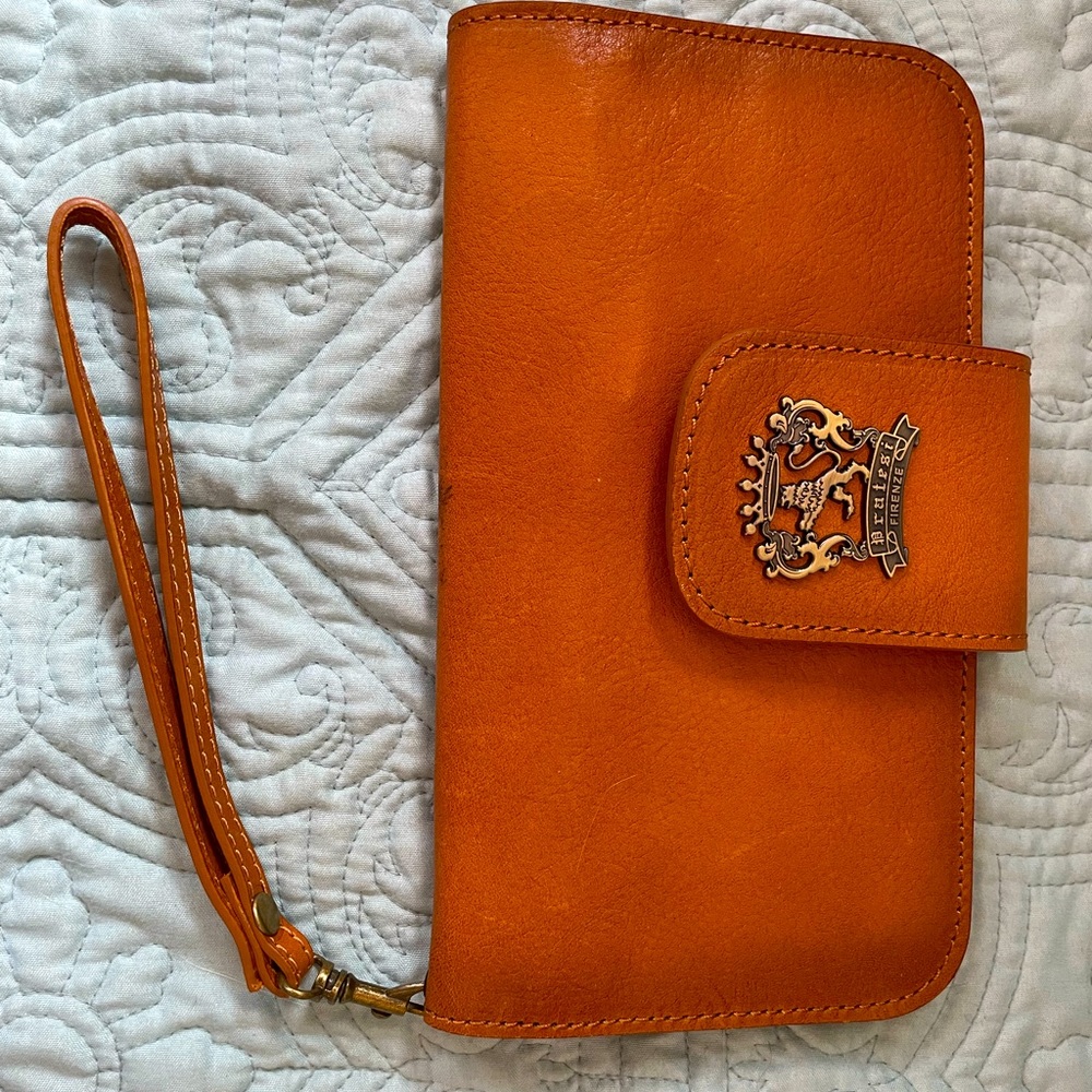 Leather Wallet with Wrist Strap- NWOT